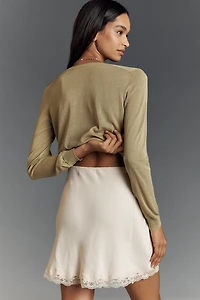 The Tilda Mini Slip Skirt: Lace Edition