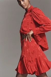 Maeve Flouncy Mini Skirt