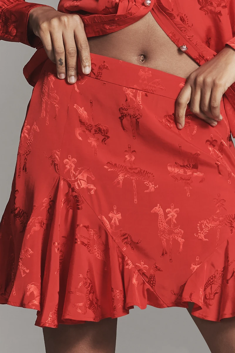 Maeve Flouncy Mini Skirt