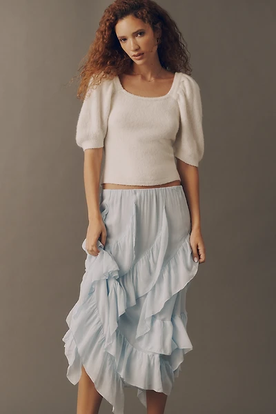 By Anthropologie Ruffle Cascade Skirt