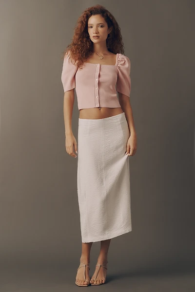 By Anthropologie Barrel Midi Skirt