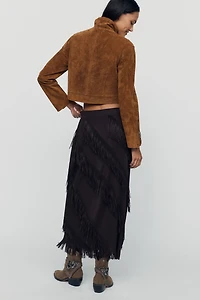 Maude Club Kellie Fringe Midi Skirt
