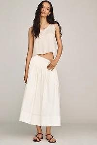 Find Me Now Cotton Full Maxi Skirt
