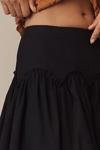 Mare x Anthropologie Basque-Waist Maxi Skirt