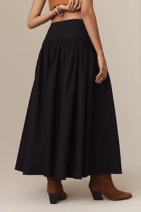 Mare x Anthropologie Basque-Waist Maxi Skirt