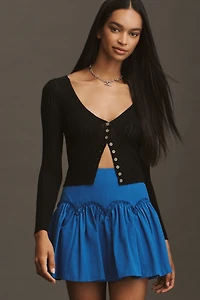 Mare Basque-Waist Mini Skirt