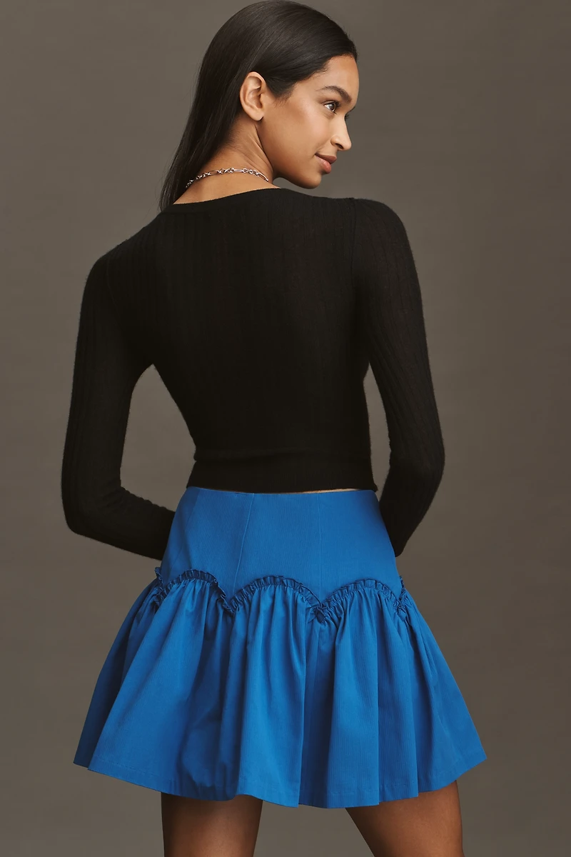 Mare Basque-Waist Mini Skirt