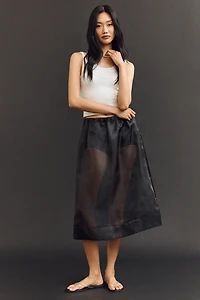 Mare Sheer Organza Midi Skirt