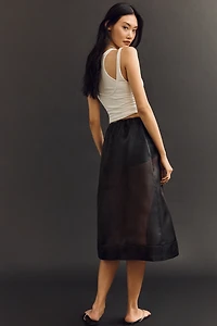Mare Sheer Organza Midi Skirt