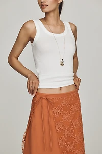 Mare Lace Overlay Midi Skirt