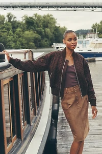 Mare Faux Suede Cargo Skirt
