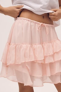Muse Assembly Ivy Ruffle Mini Skirt