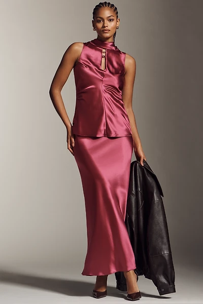 Acler Shortgreen Maxi Slip Skirt