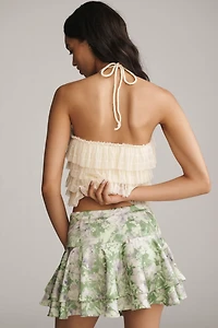 Jacquie The Label Valentina Drop-Waist Mini Skirt
