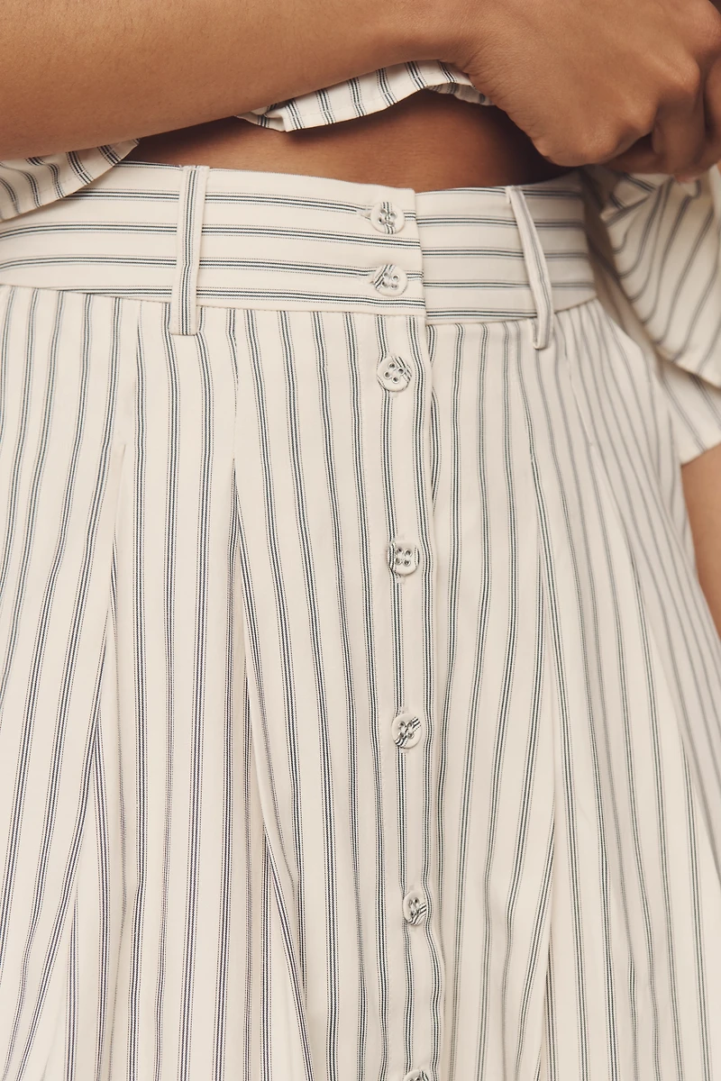 En Saison Azra Button-Front Midi Skirt