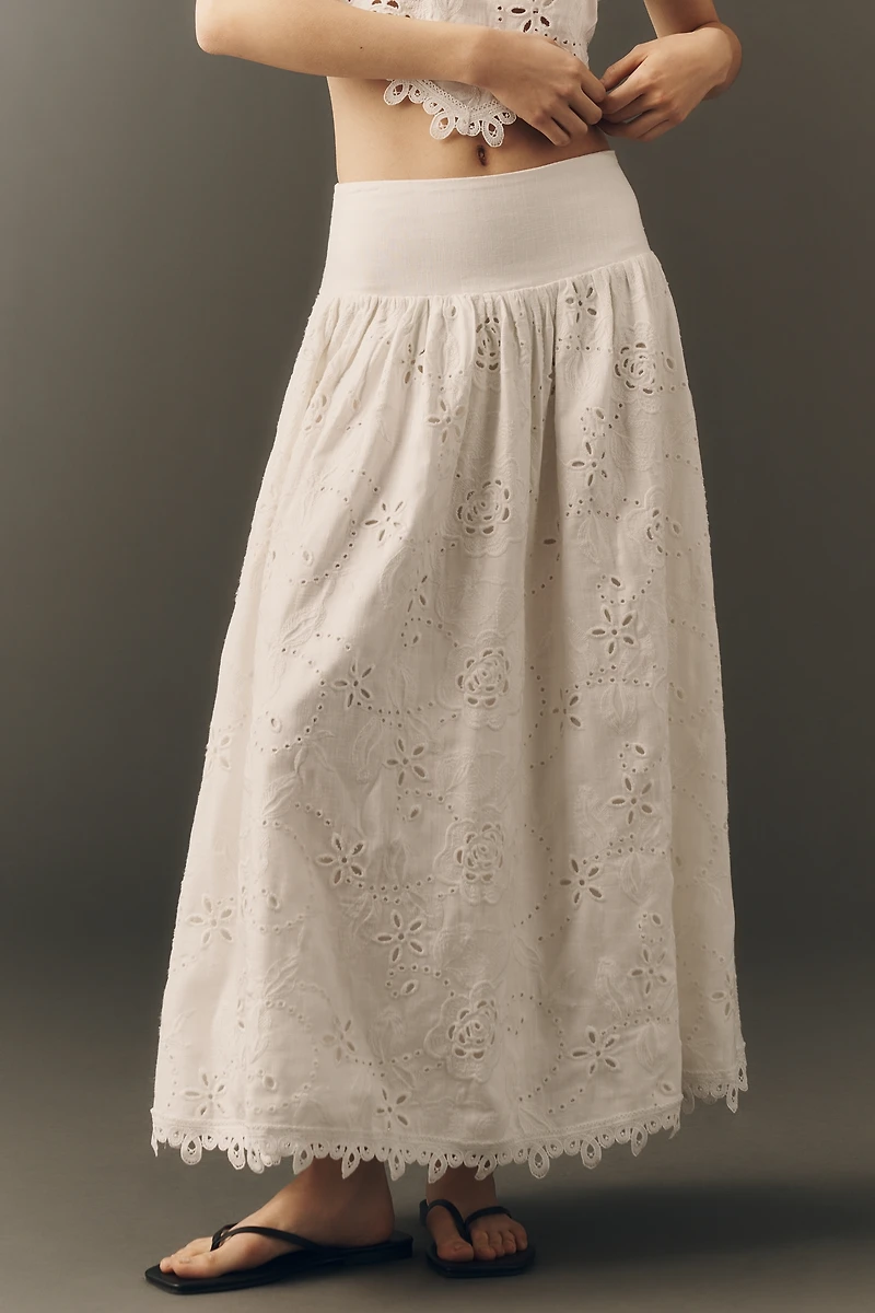 En Saison Analise Eyelet Maxi Skirt