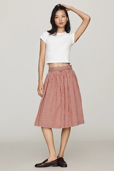 Jacquie The Label Maggie 100% Cotton Midi Skirt