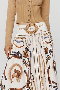 Farm Rio Equestrian Scarf Maxi Skirt
