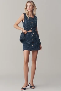 Maeve Cotton Tweed Mini Skirt