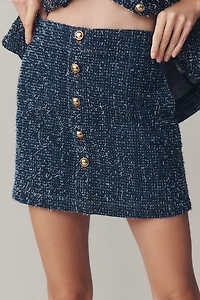 Maeve Cotton Tweed Mini Skirt