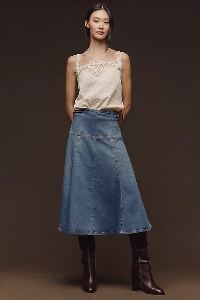 Maeve Waisted Denim Maxi Skirt