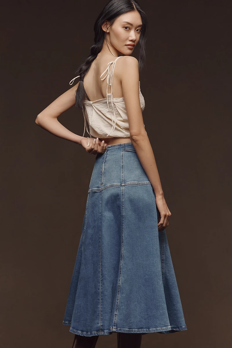 Maeve Waisted Denim Maxi Skirt