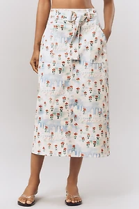 Hunter Bell Coolidge A-Line Belted Midi Skirt