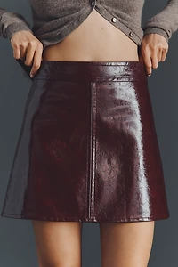 Hunter Bell Meeghan Faux-Leather Mini Skirt