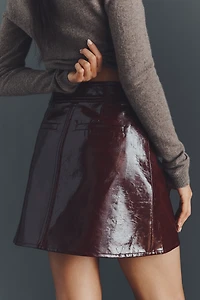 Hunter Bell Meeghan Faux-Leather Mini Skirt