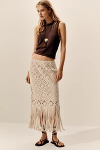 Hunter Bell Rivington Crochet Midi Skirt