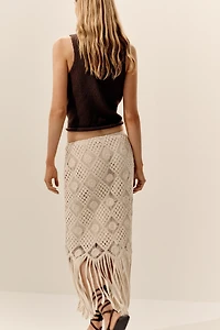 Hunter Bell Rivington Crochet Midi Skirt