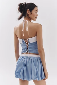 NIA Smith Bubble-Hem Mini Skirt