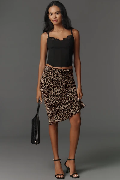 NIA Tresor Sheer Mesh Midi Skirt