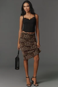 NIA Tresor Sheer Mesh Midi Skirt
