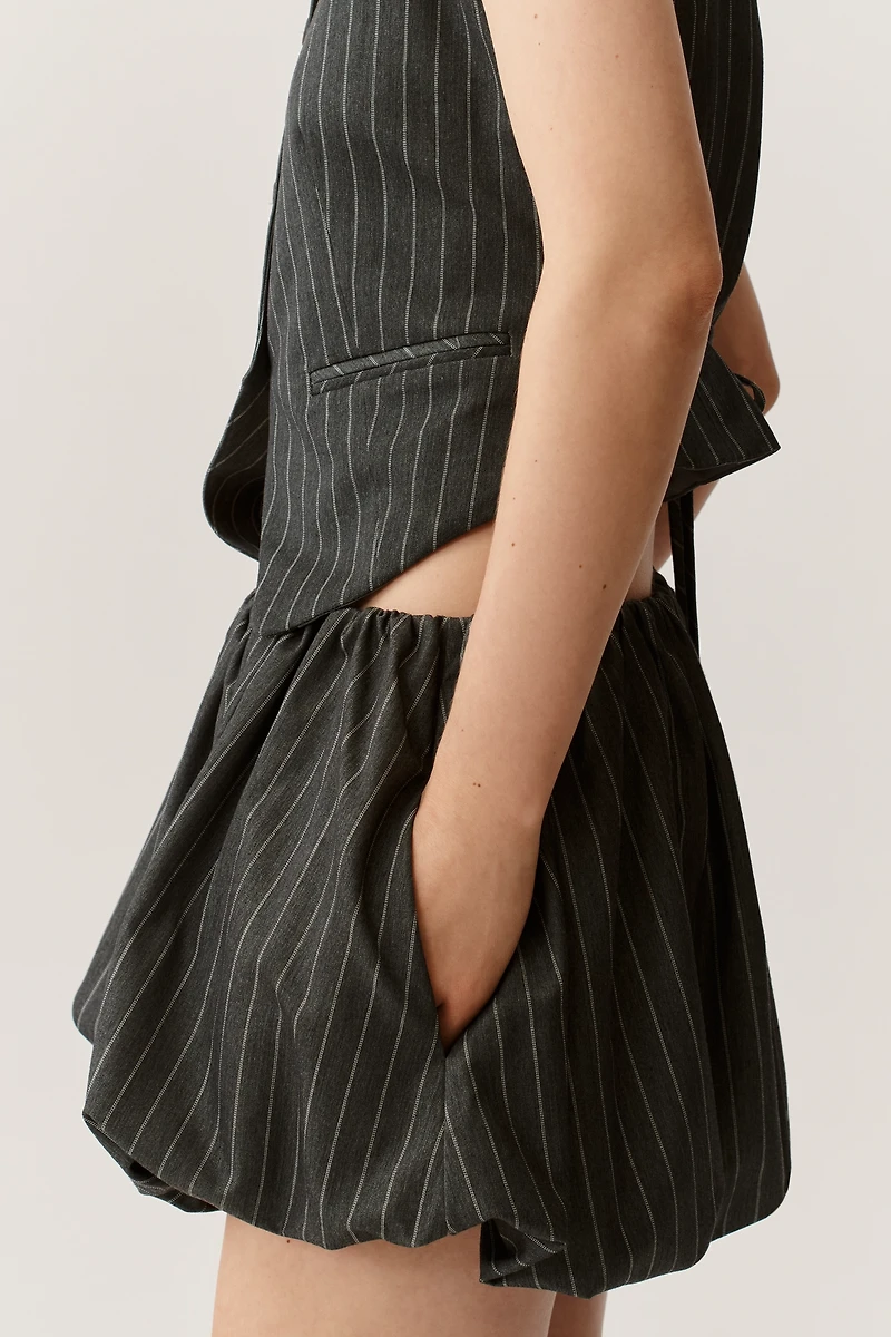 NIA Tropez Bubble-Hem Mini Skirt