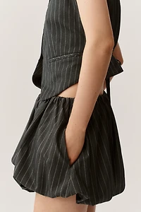 NIA Tropez Bubble-Hem Mini Skirt