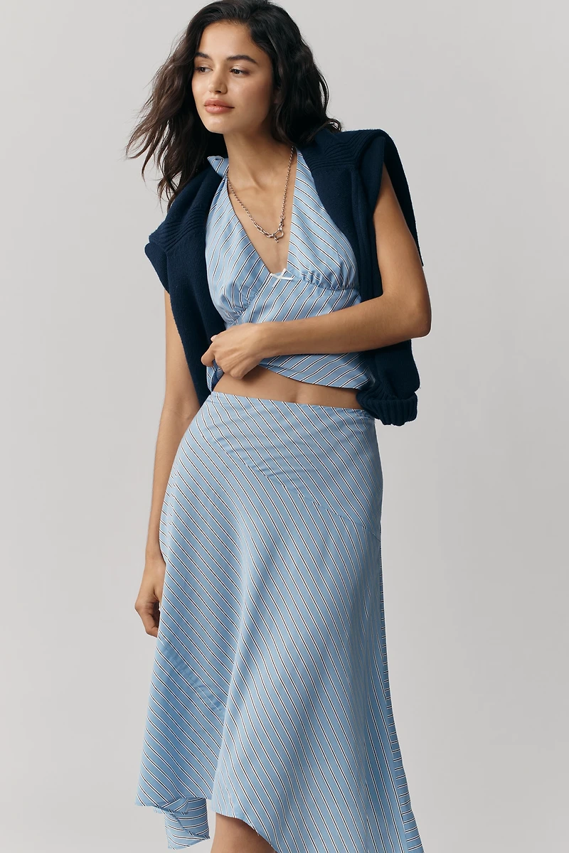 NIA Bronson Asymmetric Midi Skirt