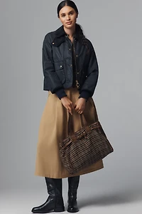 Flat White Pleated Midi Skirt