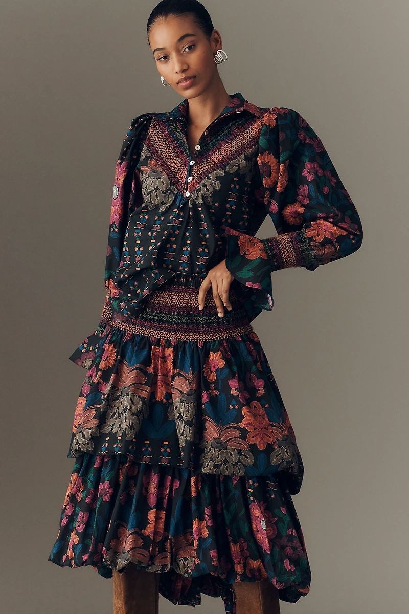 Hope for Flowers by Tracy Reese Double Bubble Midi Skirt