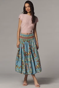 Hope for Flowers by Tracy Reese Bubble-Hem Midi Skirt
