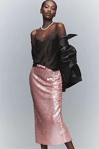 Retrofete Tanith Sequin Midi Skirt