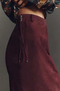 Retrofete Marcella Suede Midi Skirt