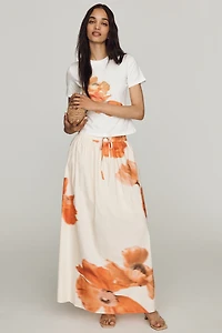 Never Fully Dressed Plus Cotton Floral Maxi Skirt