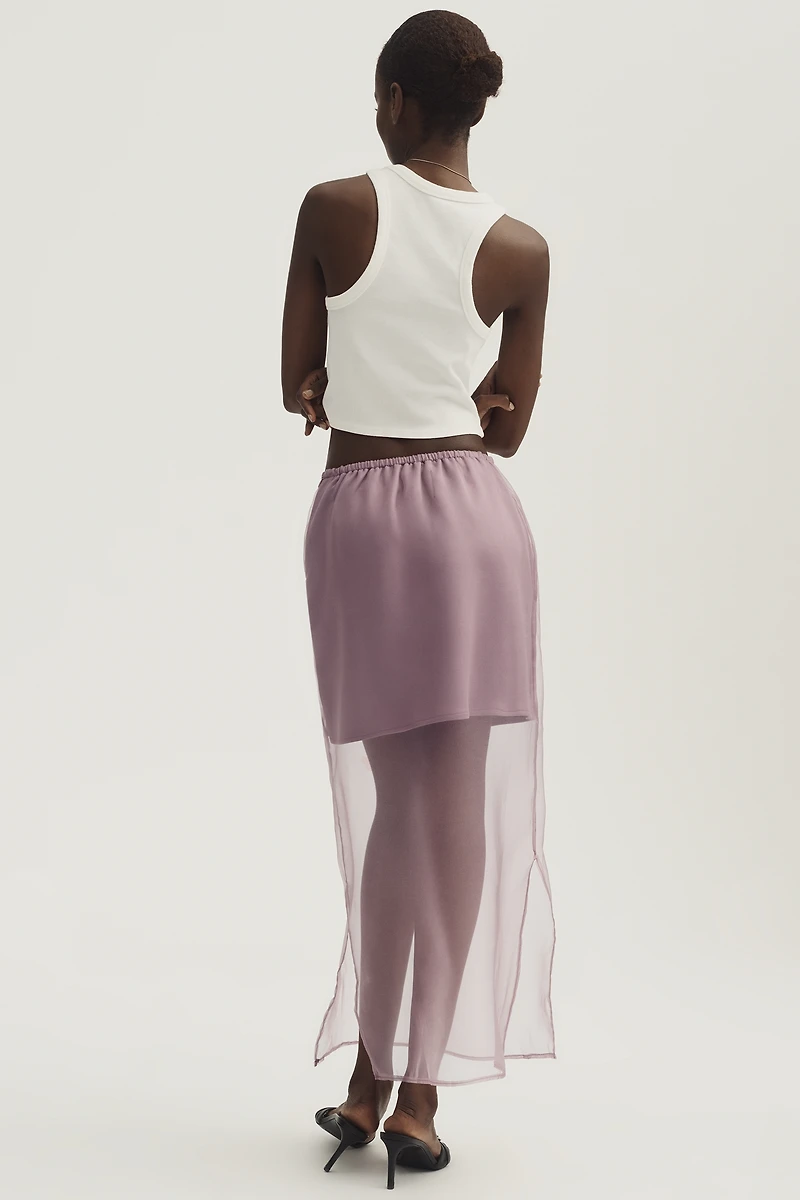 OhSevenDays Kim Sheer Chiffon Skirt