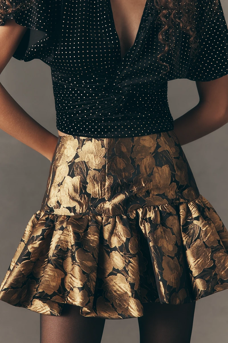 Ronny Kobo Stormi Jacquard Mini Skirt