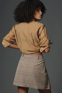 Walter Baker Sia Pleated Wrap Mini Skirt