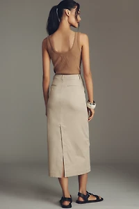 SER.O.YA Majed Cotton Stretch Midi Skirt