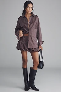 SER.O.YA Soleil Mini Bubble-Hem Skirt
