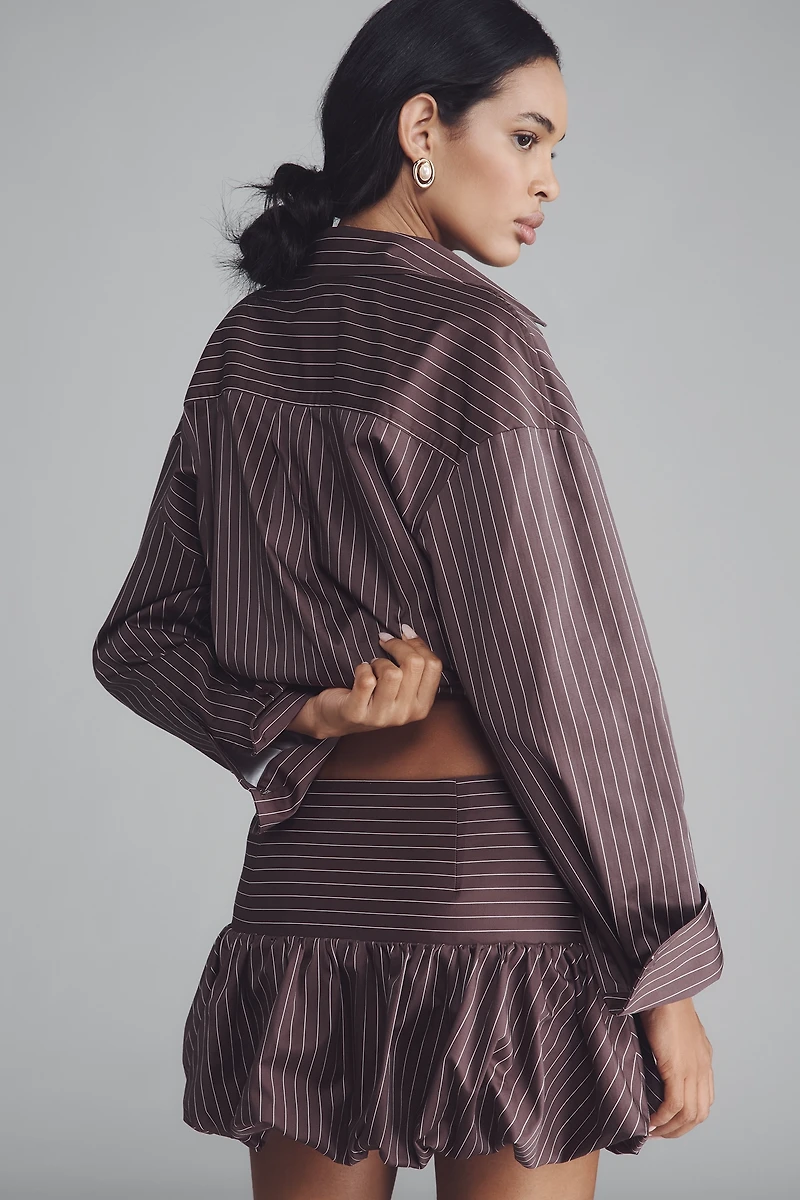 SER.O.YA Soleil Mini Bubble-Hem Skirt