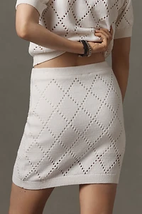 Maeve 3D Floral Knit Mini Skirt